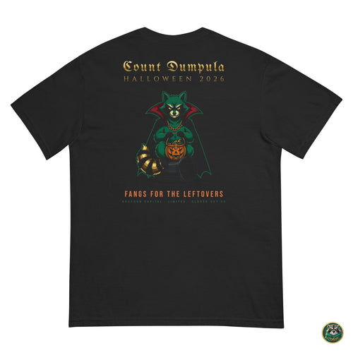 Count Dumpula Tee – Black – flat lay, back