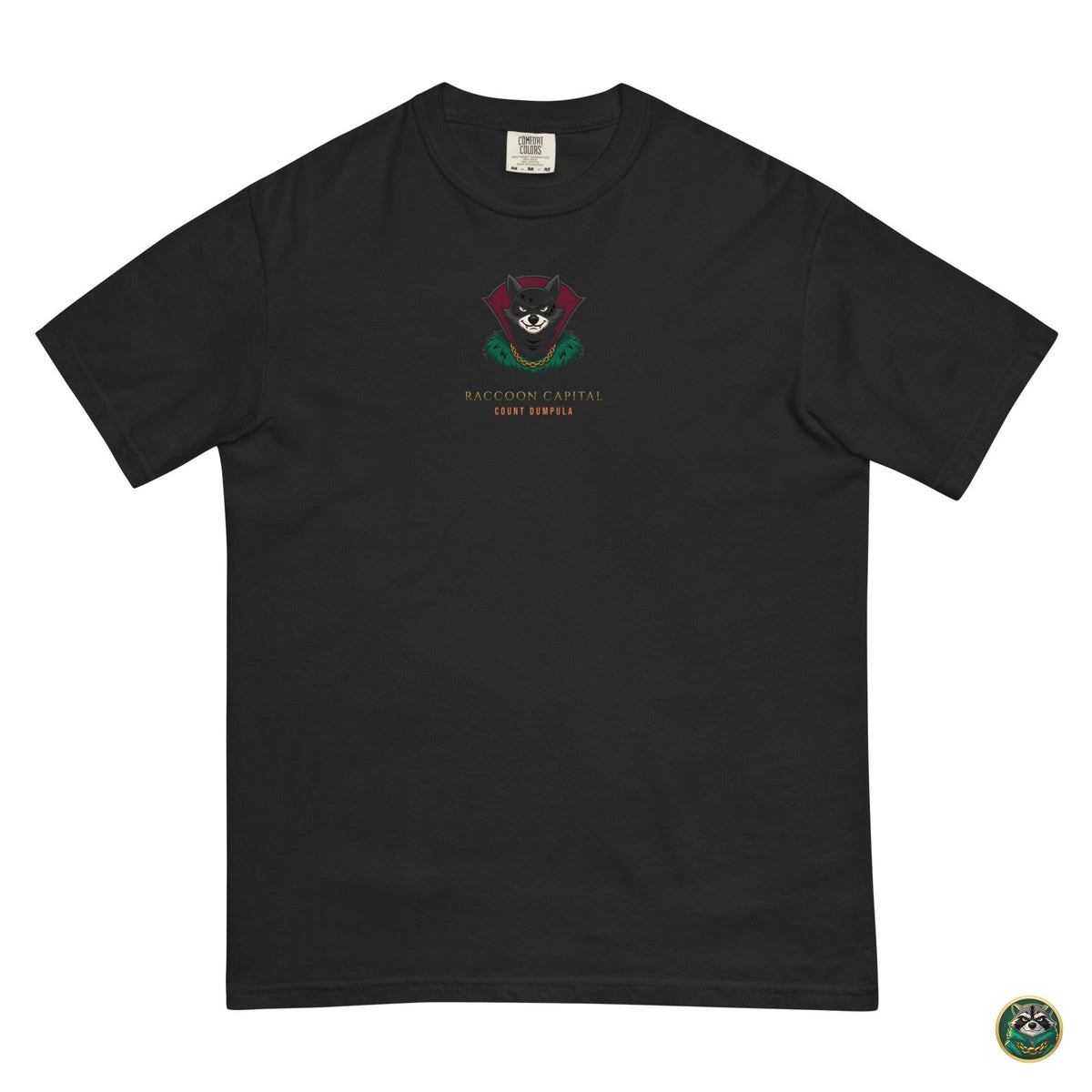 Count Dumpula Tee – Black – flat lay, front