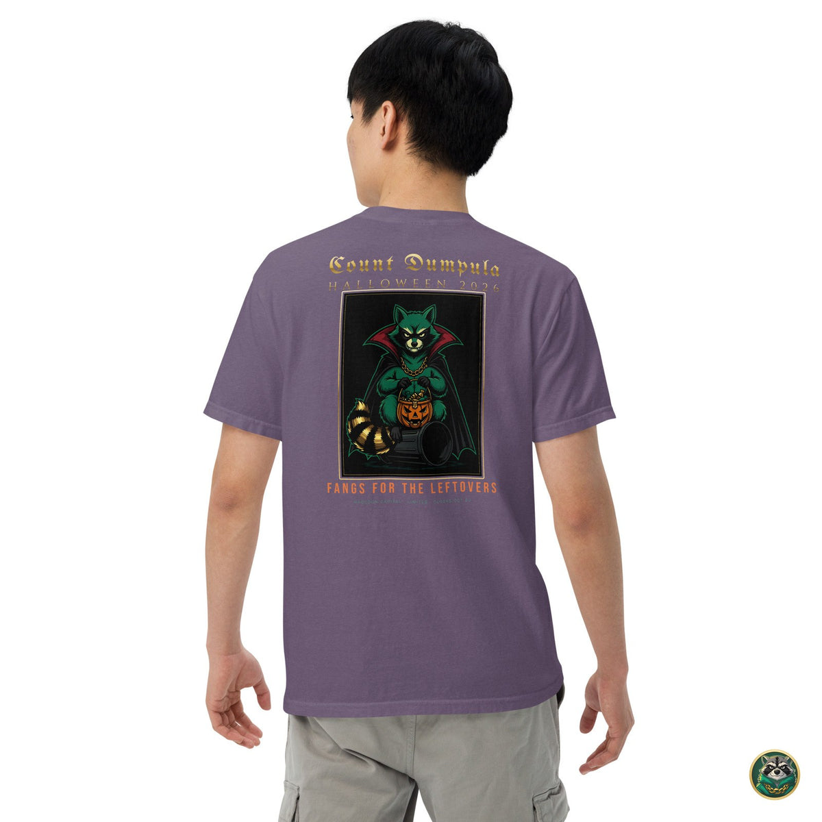 Count Dumpula Tee – Grape – worn, back