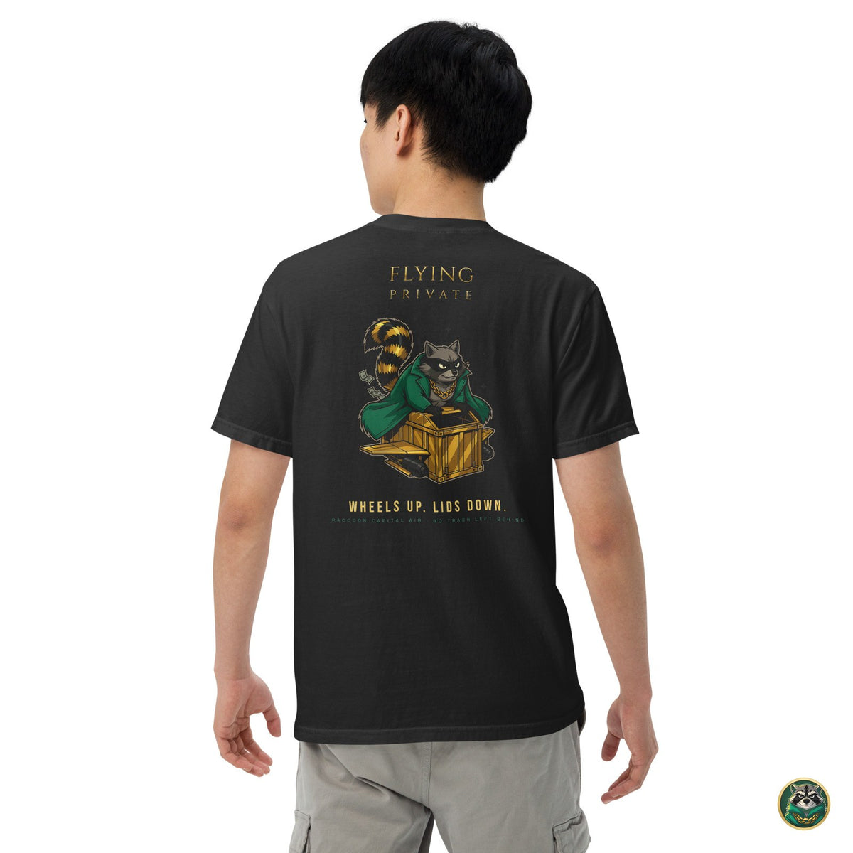 Flying Private Tee – Black – back
