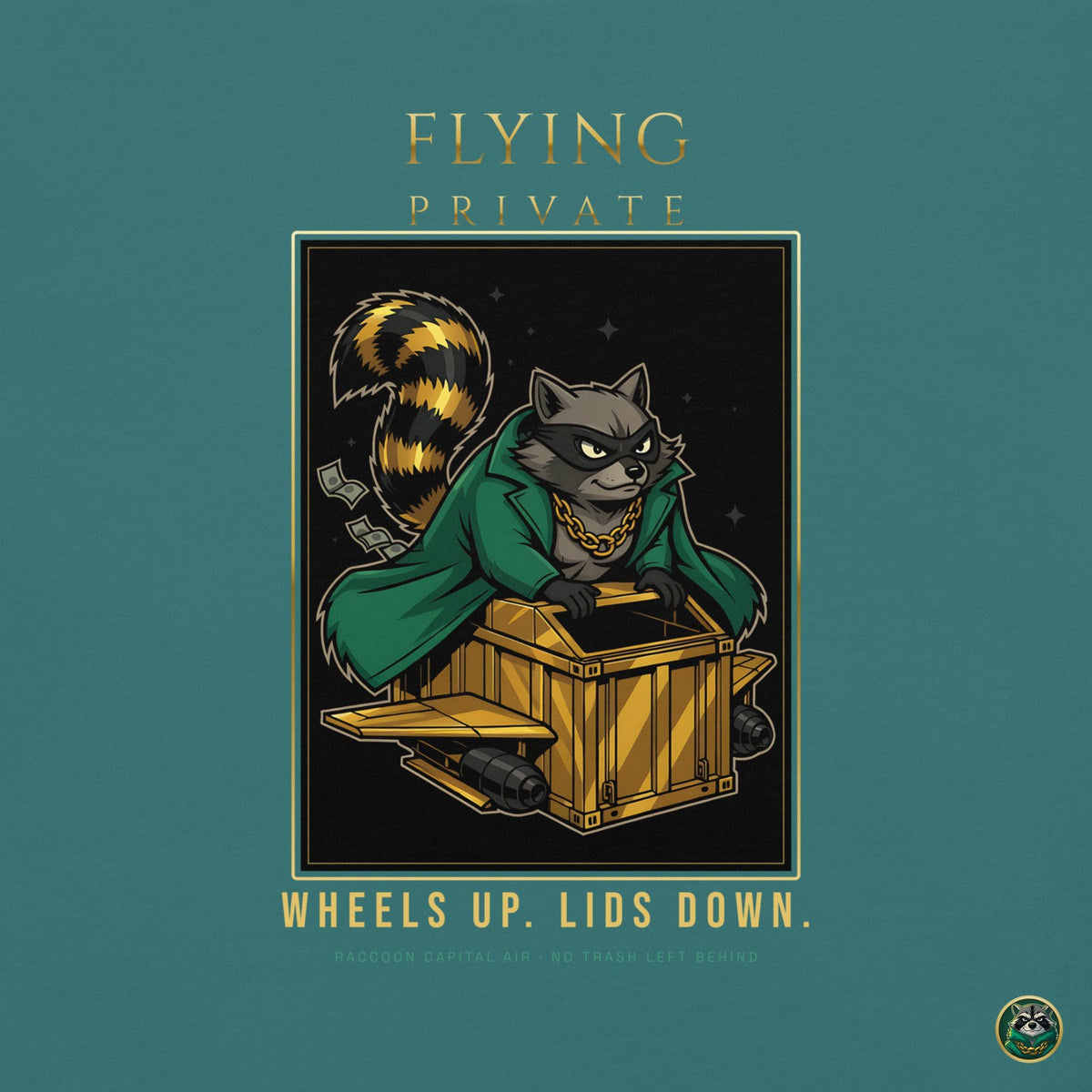 Flying Private Tee – Emerald – back