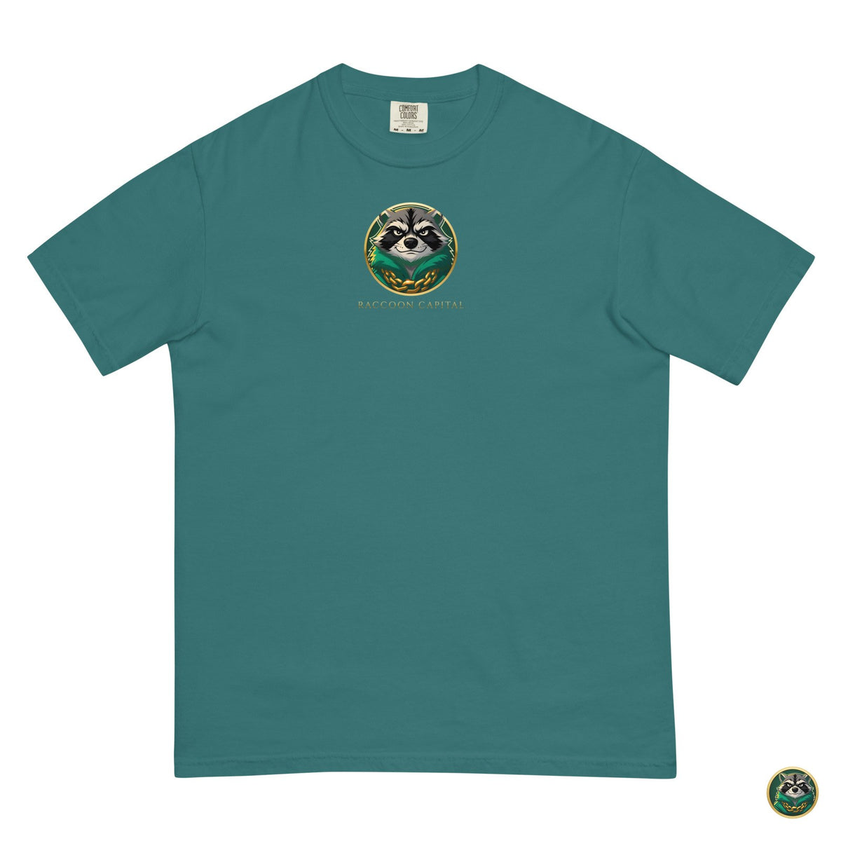 Flying Private Tee – Emerald – flat lay, front