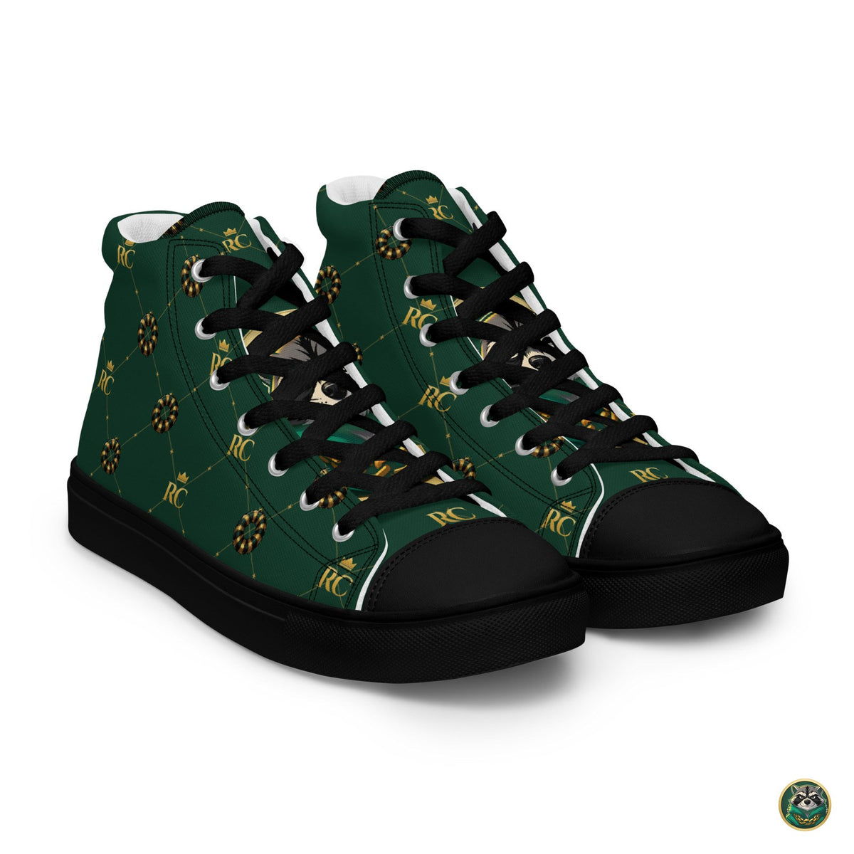 Monogram High-Tops – Forest – front angle