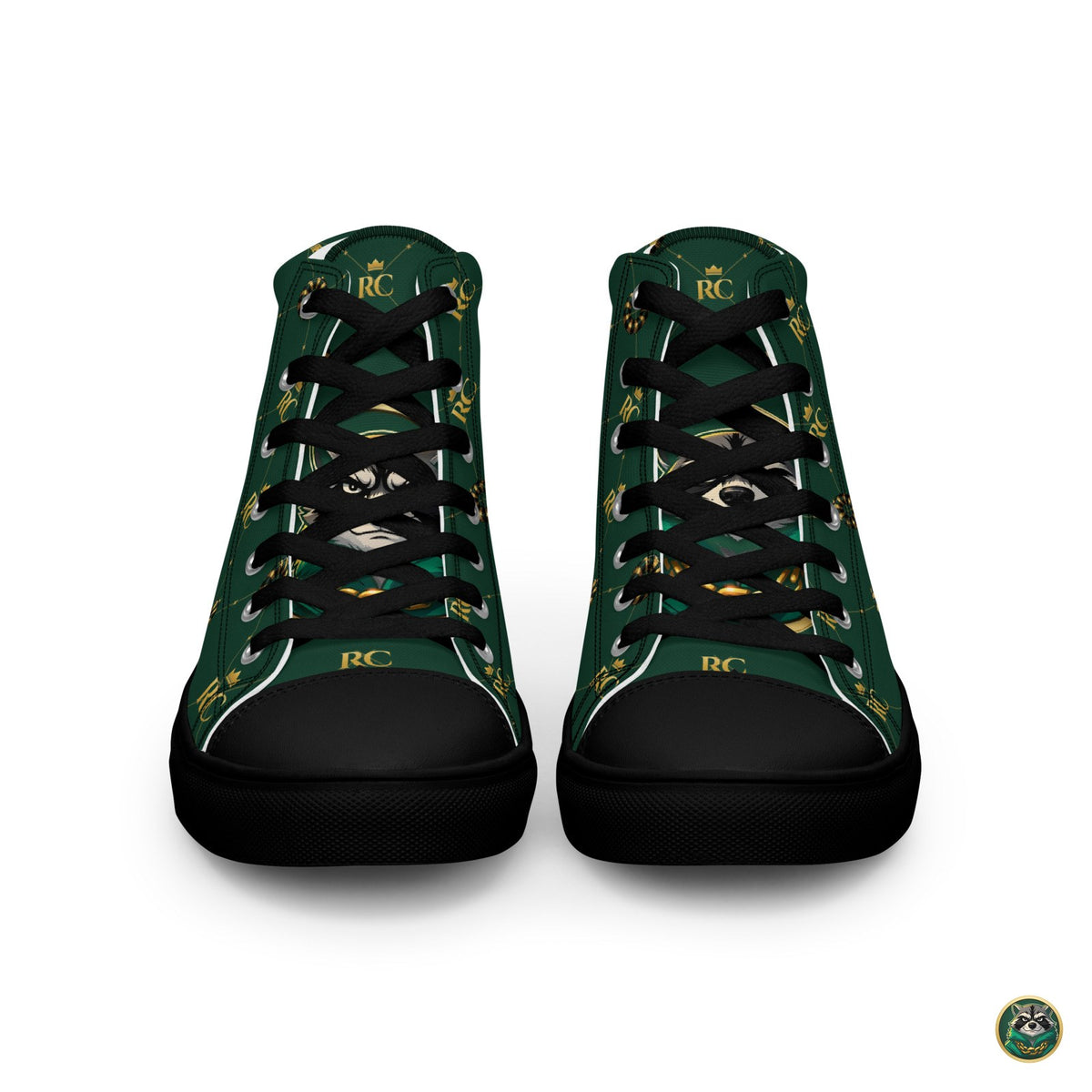 Monogram High-Tops – Forest – tongue detail