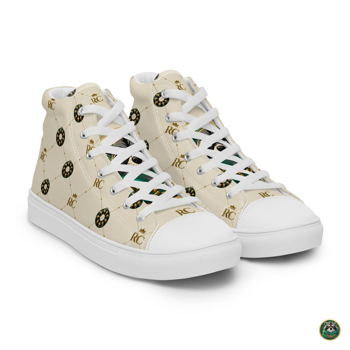 Monogram High-Tops – Ivory – front angle