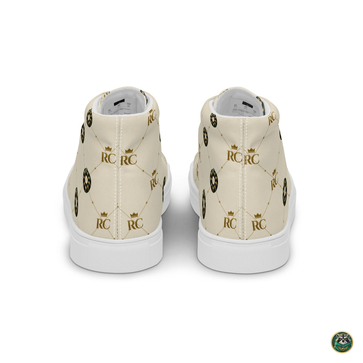 Monogram High-Tops – Ivory – heel view