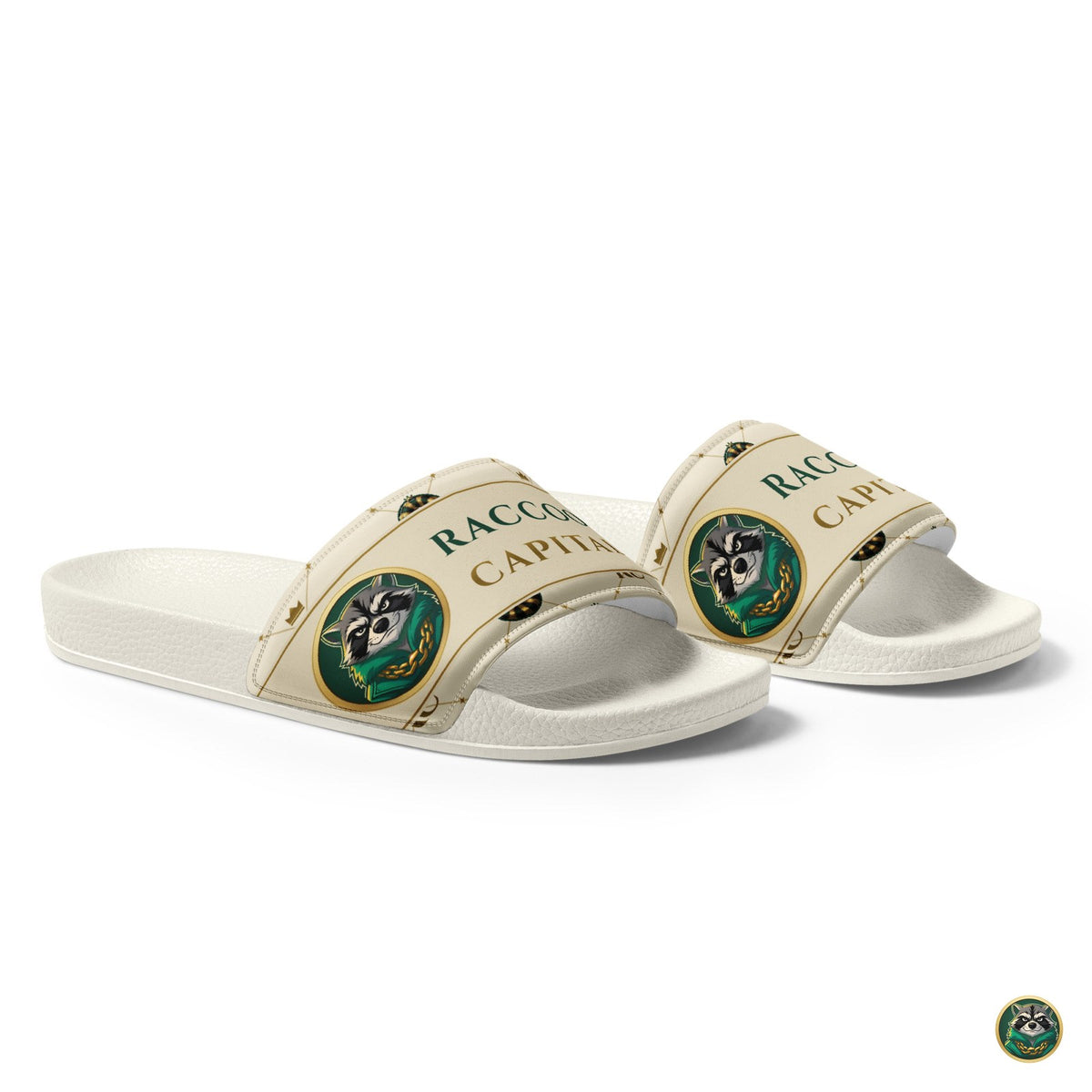 Monogram Slides – Ivory – angle view