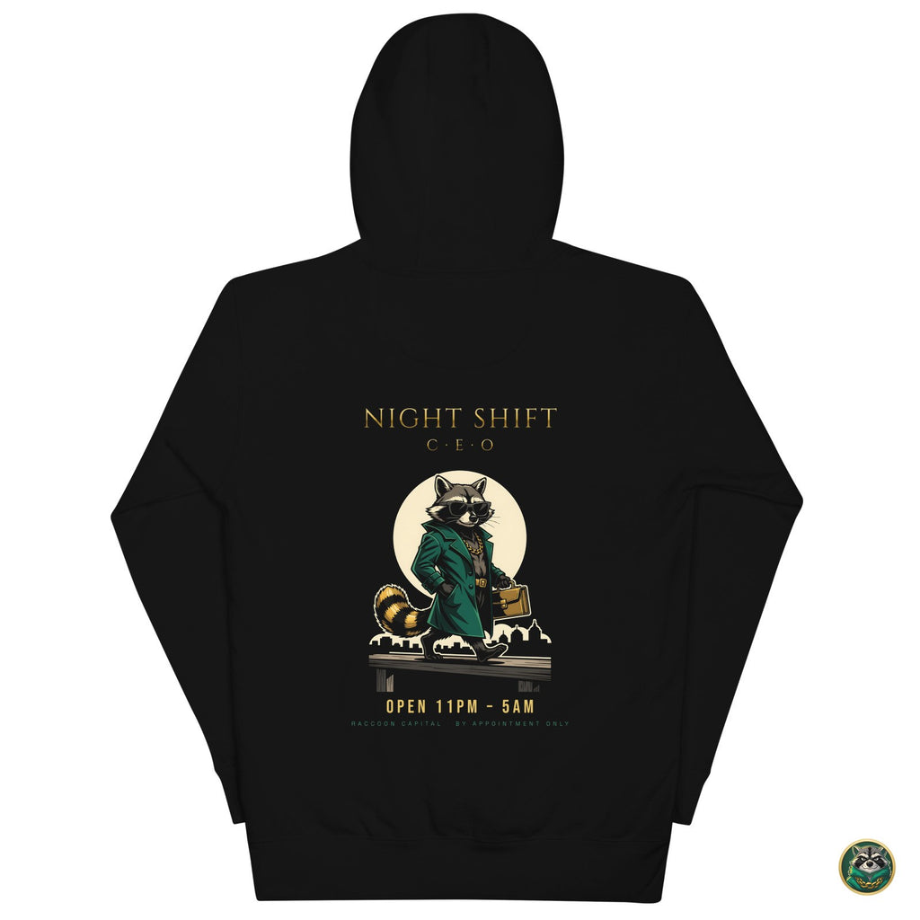 Night Shift CEO Hoodie – Black – back