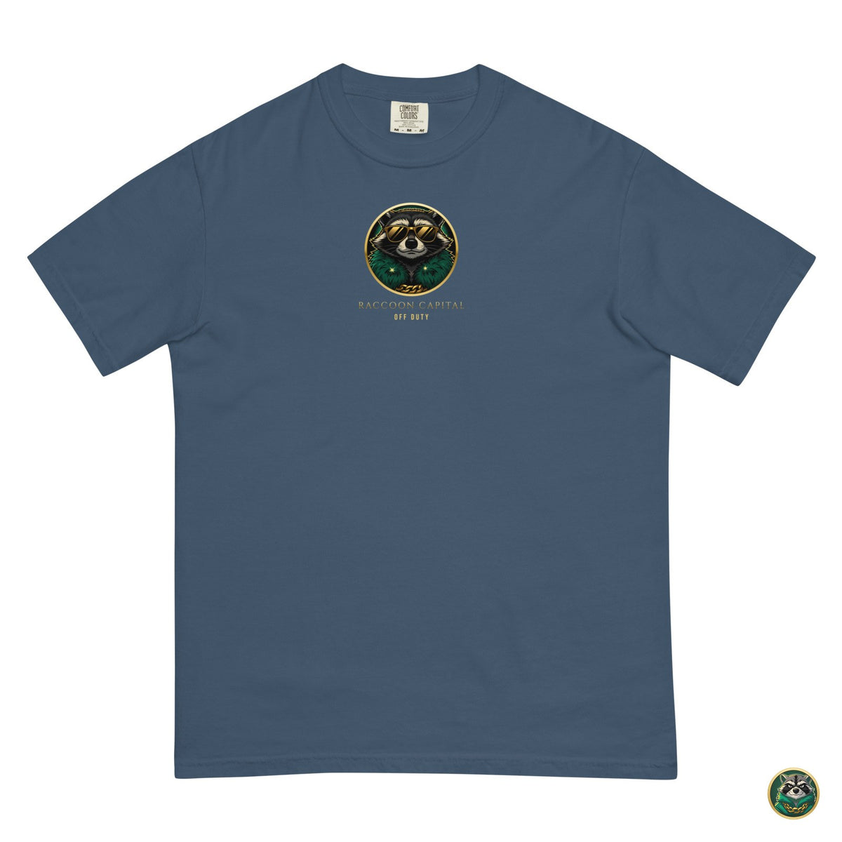 Night Shift CEO Tee – Midnight – flat lay, front