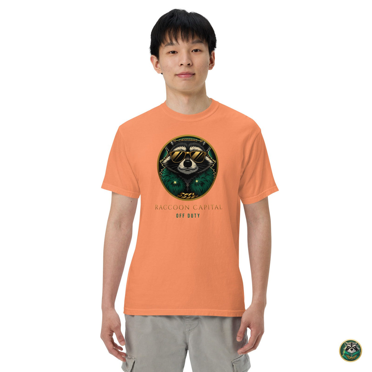 Off Duty Tee – Terracotta – on model