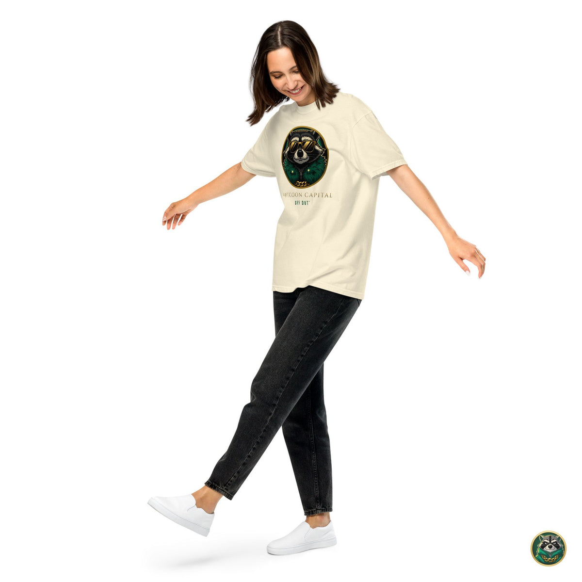 Off Duty Tee – Ivory – worn
