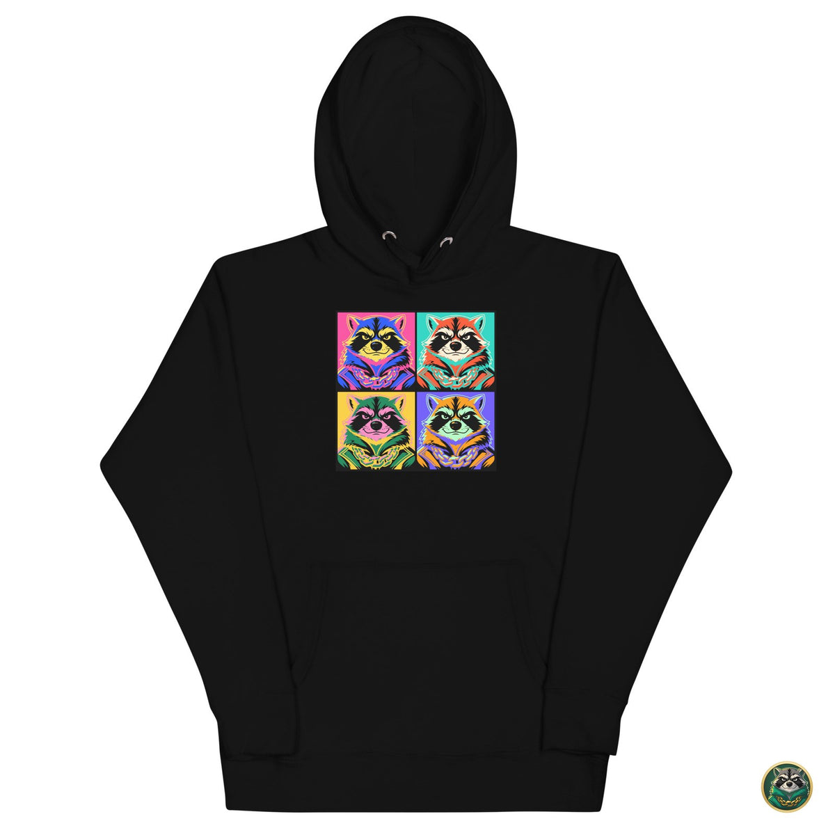 Pop Capital Hoodie – Black – on model