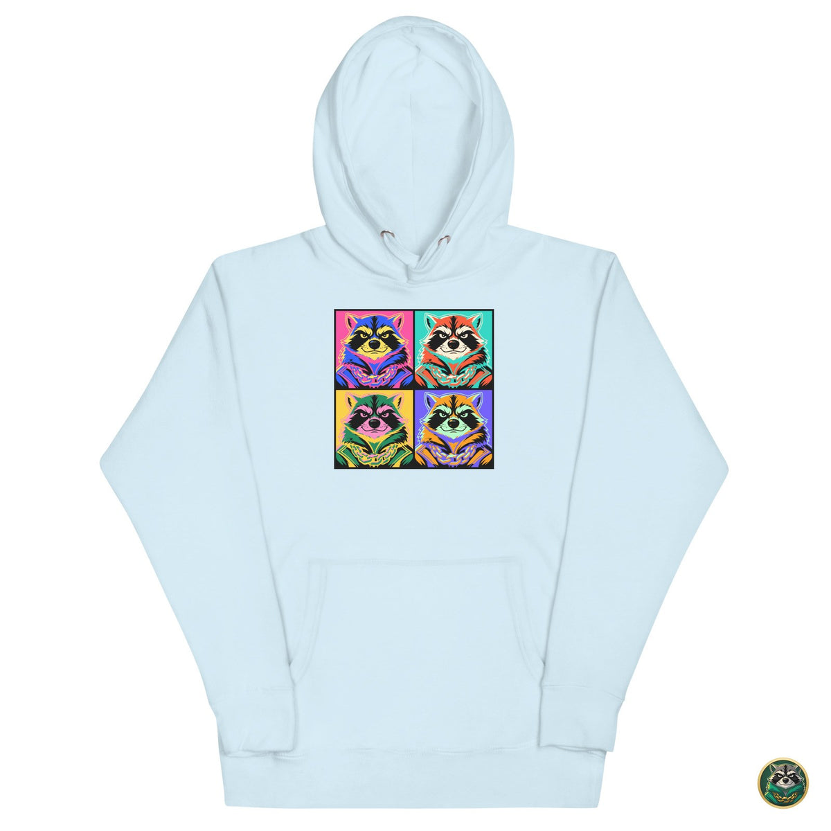 Pop Capital Hoodie – Sky Blue – on model
