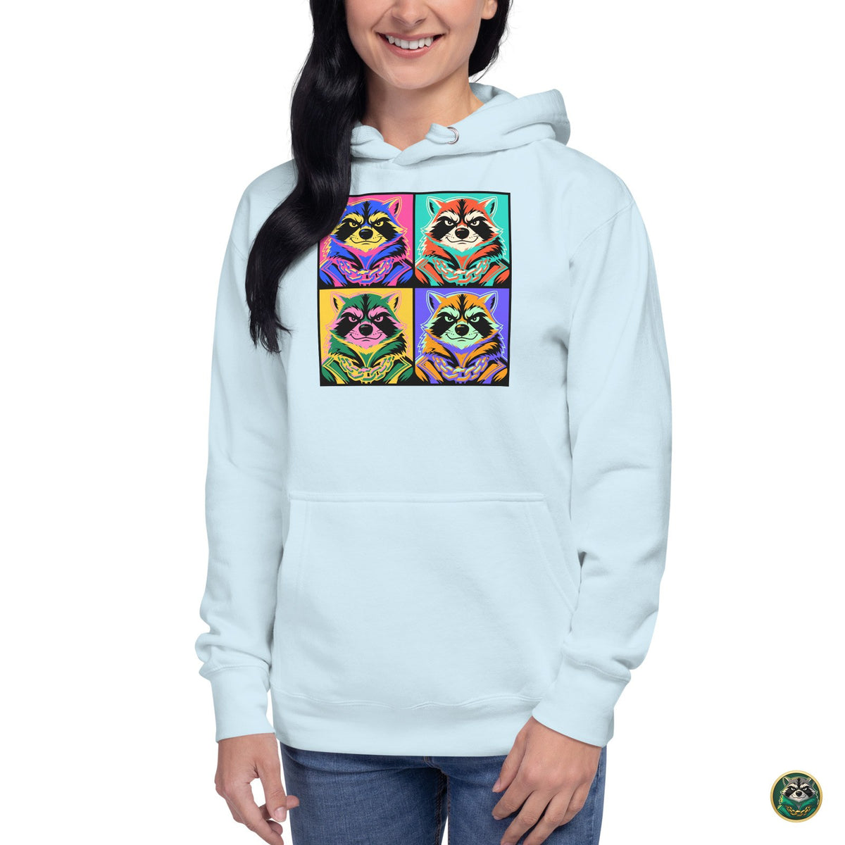Pop Capital Hoodie – Sky Blue – worn