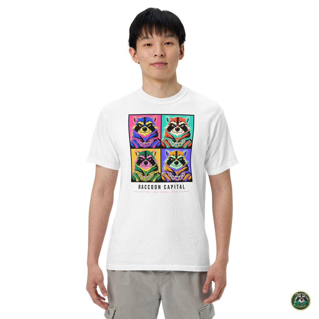 Pop Capital Tee – White – on model