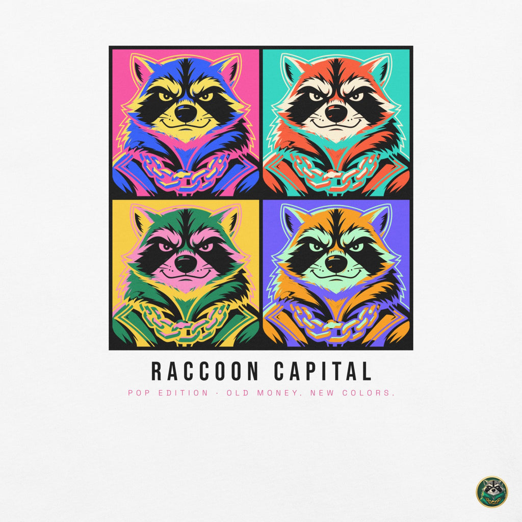 Pop Capital Tee – White – print close-up