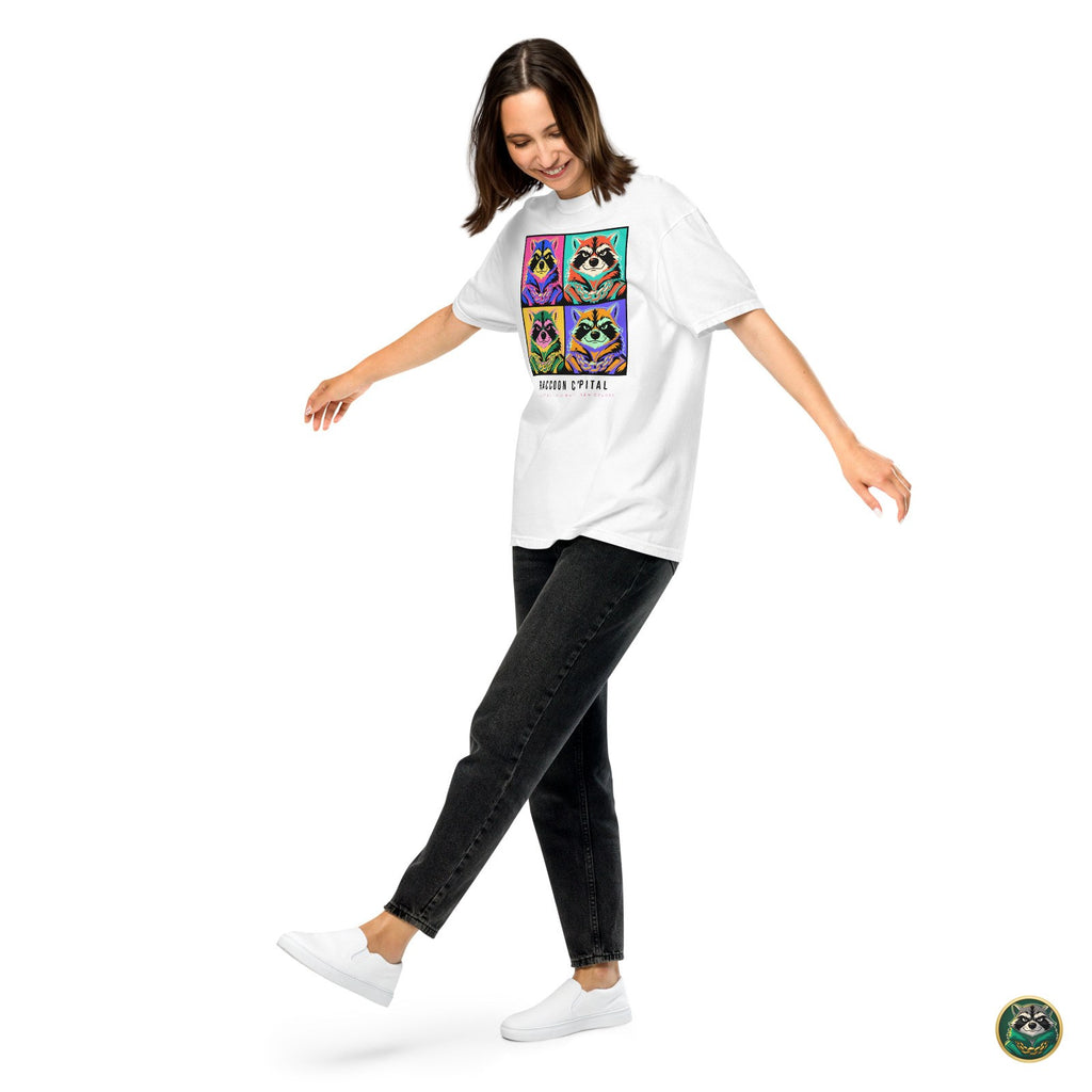 Pop Capital Tee – White – worn