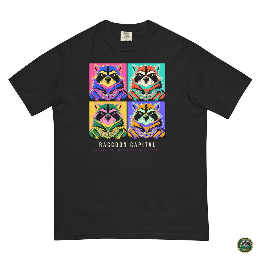 Pop Capital Tee – Black – flat lay