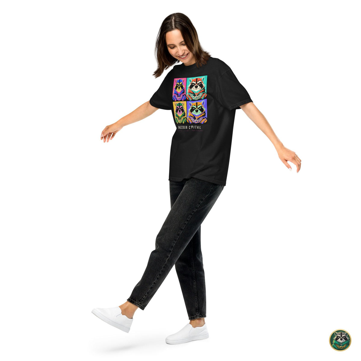 Pop Capital Tee – Black – worn