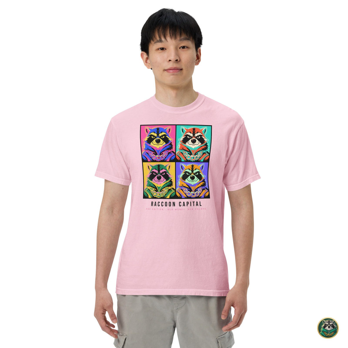 Pop Capital Tee – Blossom – on model