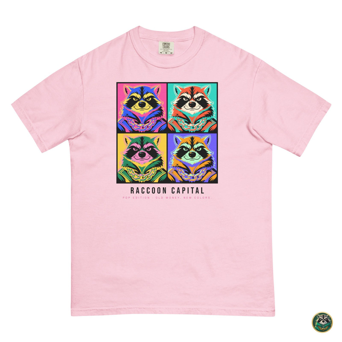 Pop Capital Tee – Blossom – flat lay