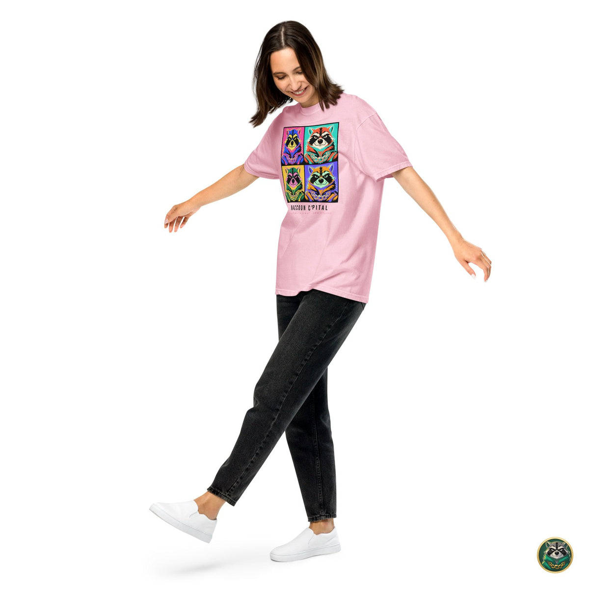 Pop Capital Tee – Blossom – worn
