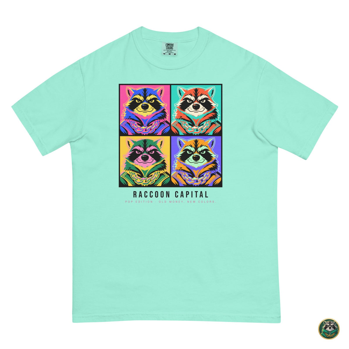 Pop Capital Tee – Chalky Mint – flat lay