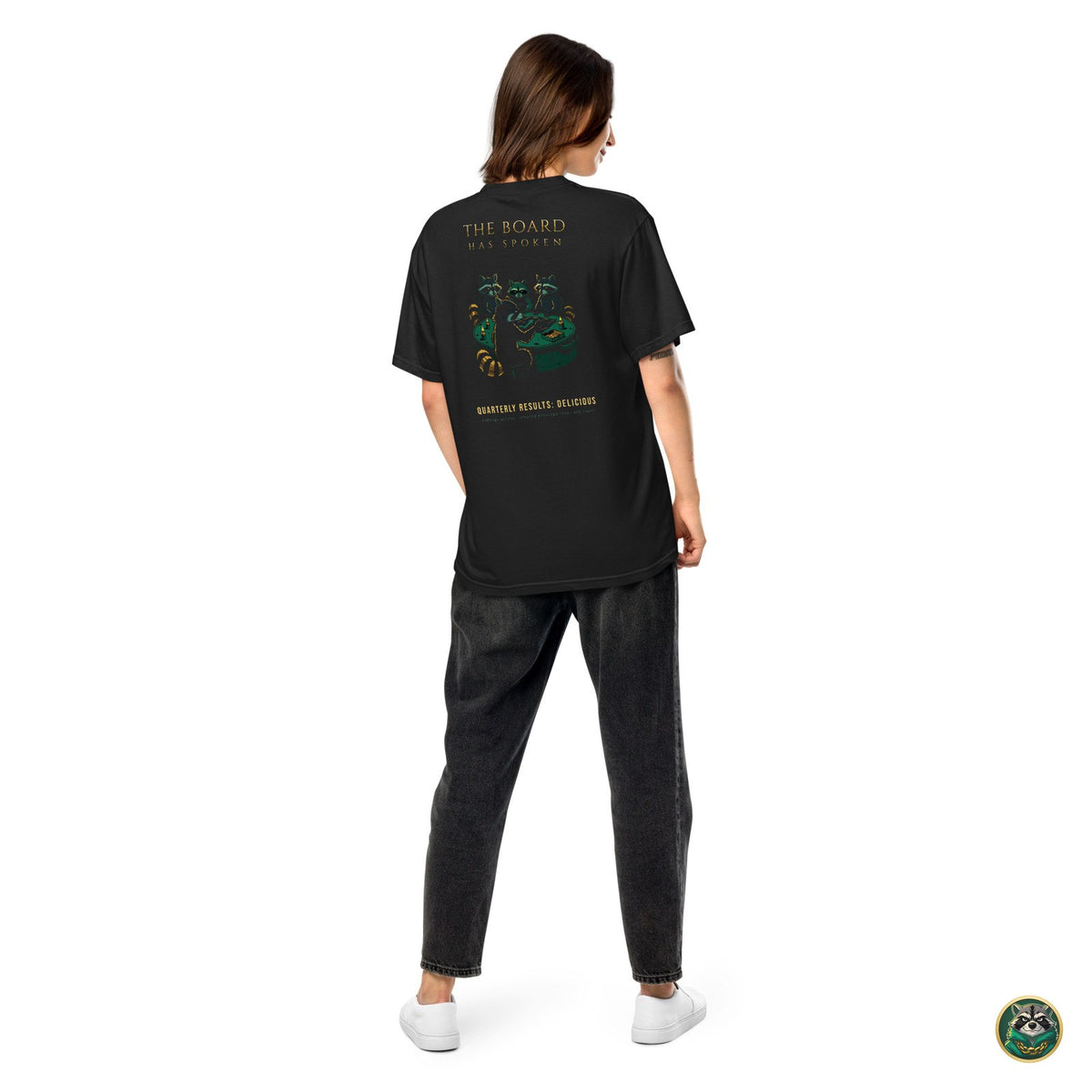 The Board Has Spoken Tee – Black – worn, back