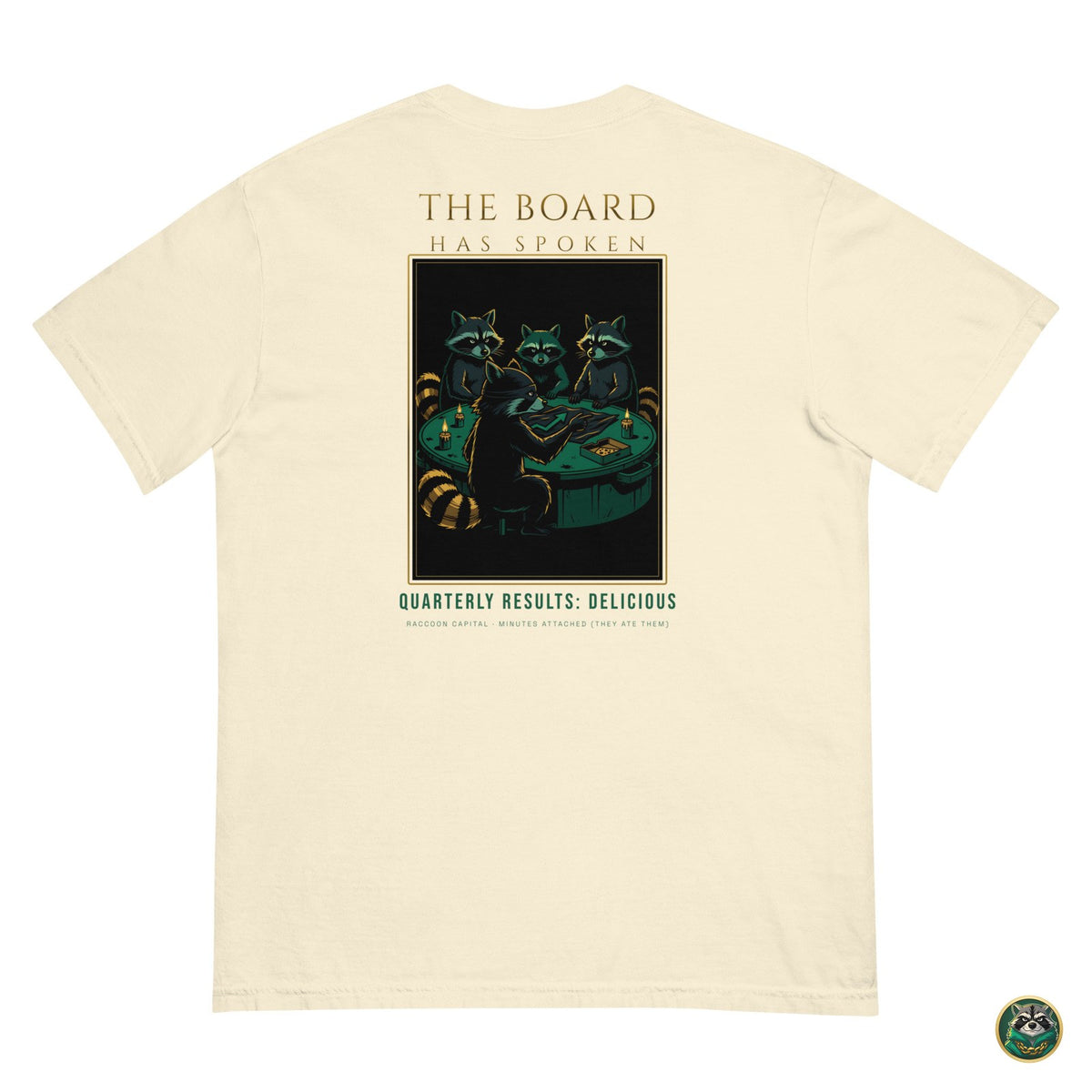 The Board Has Spoken Tee – Ivory – flat lay, back
