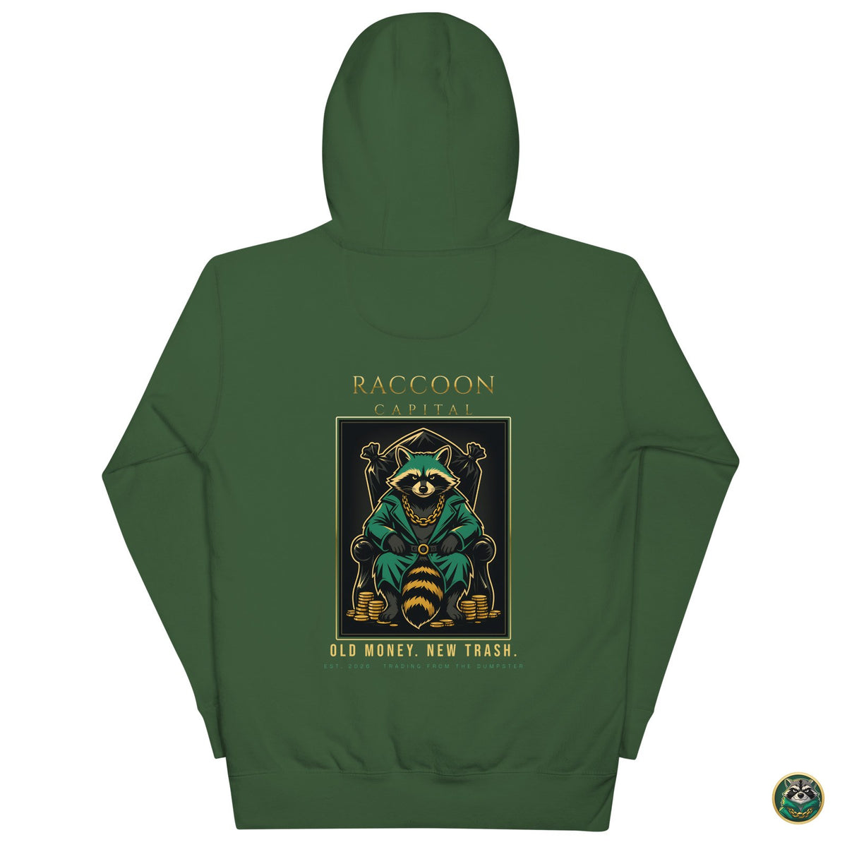 The Chairman Hoodie – Forest Green – back