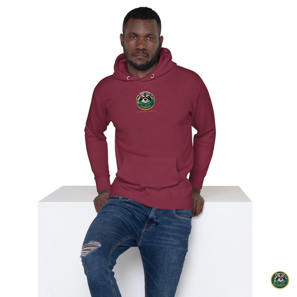 The Chairman Hoodie – Maroon – lifestyle, front