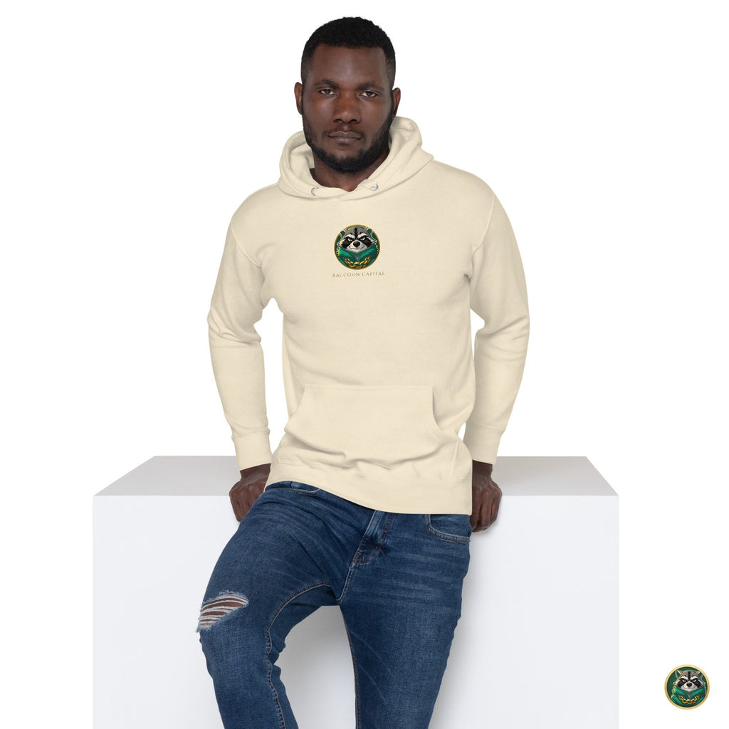 The Chairman Hoodie – Bone – lifestyle, front