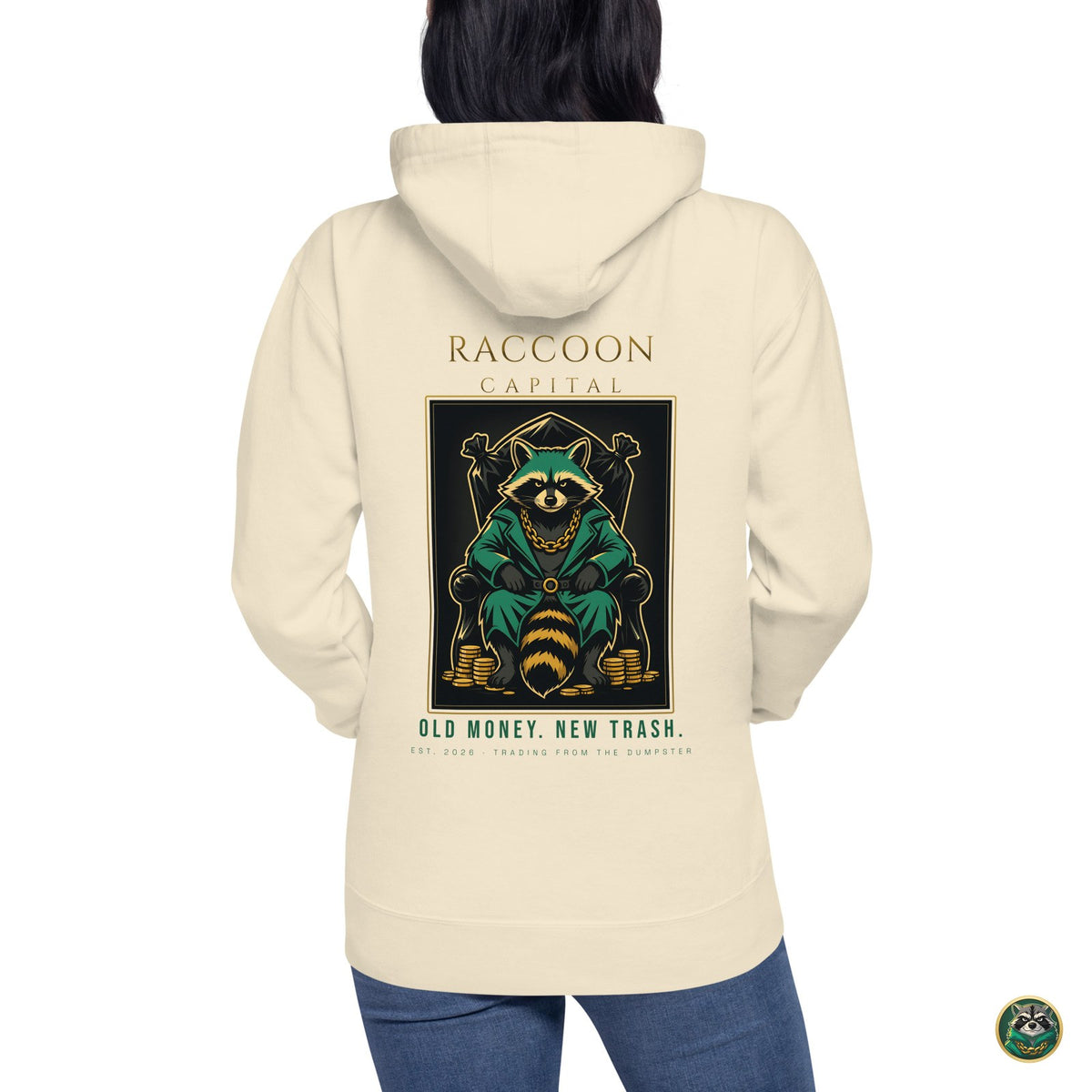 The Chairman Hoodie – Bone – worn, back