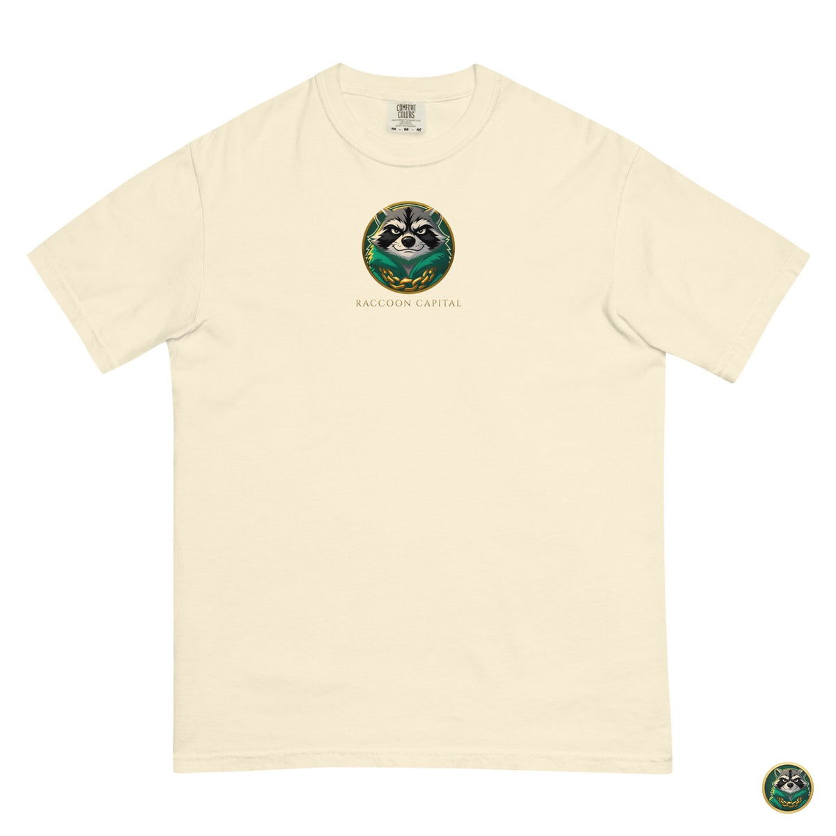 The Chairman Tee – Ivory – flat lay, front