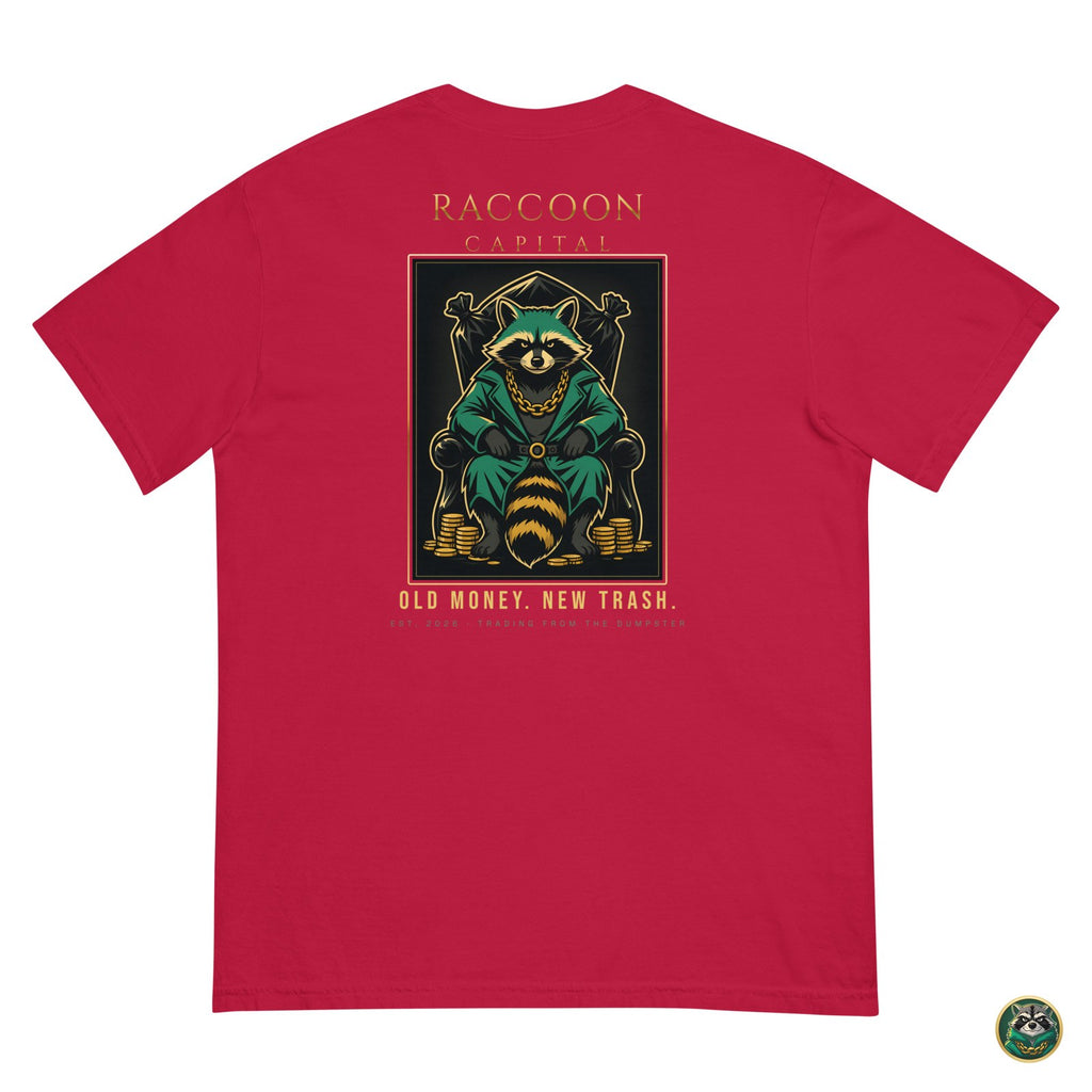 The Chairman Tee – Red – flat lay, back