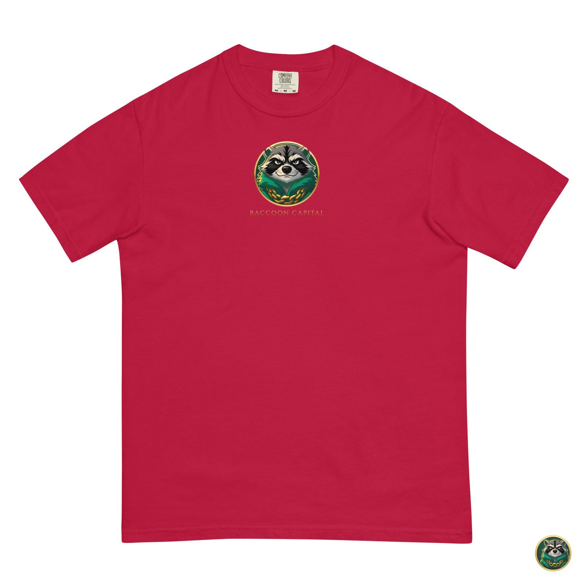 The Chairman Tee – Red – flat lay, front