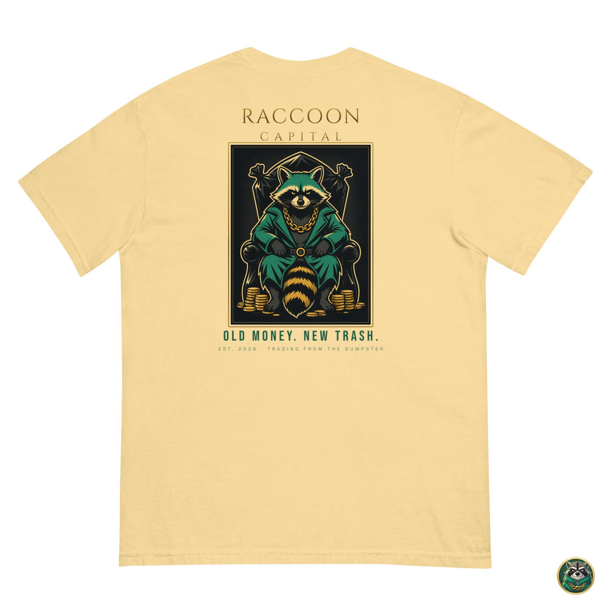 The Chairman Tee – Butter – flat lay, back