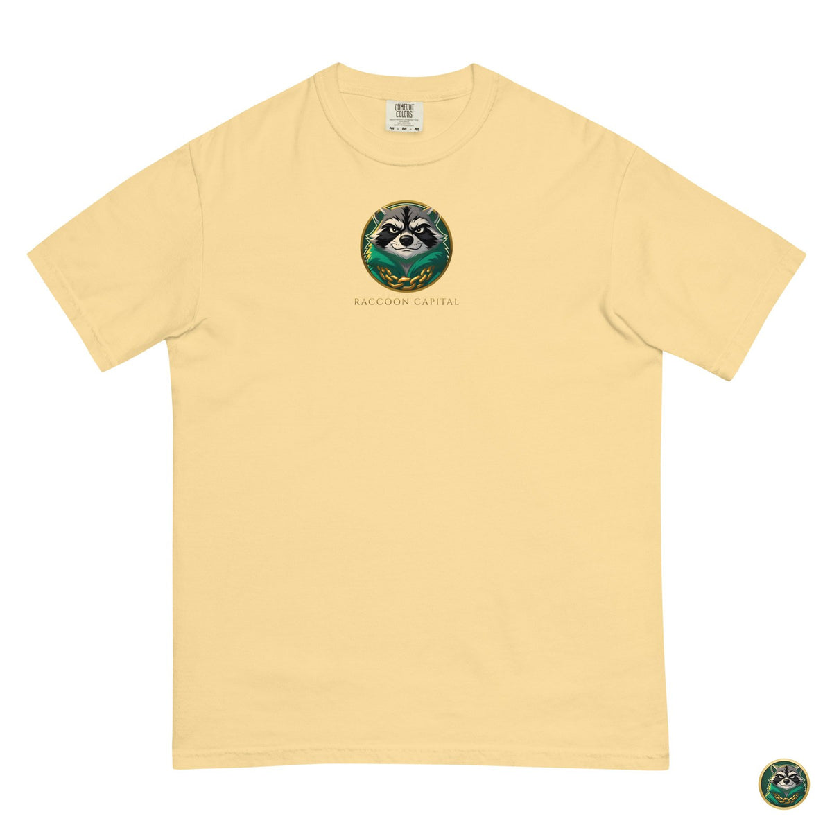 The Chairman Tee – Butter – flat lay, front