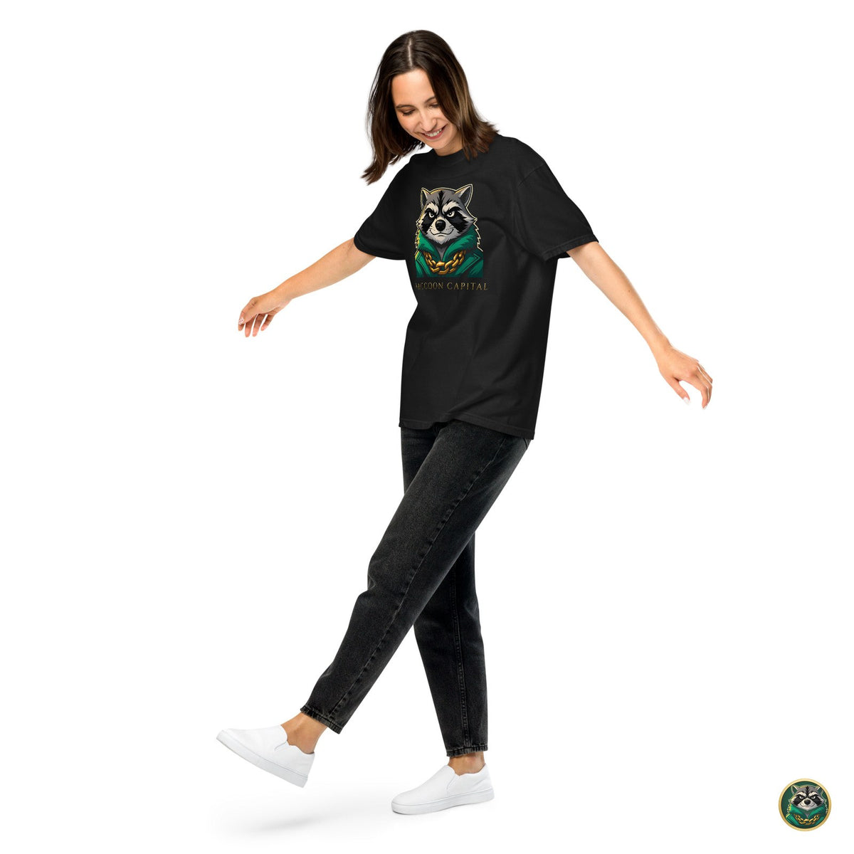 The Face Tee – Black – worn