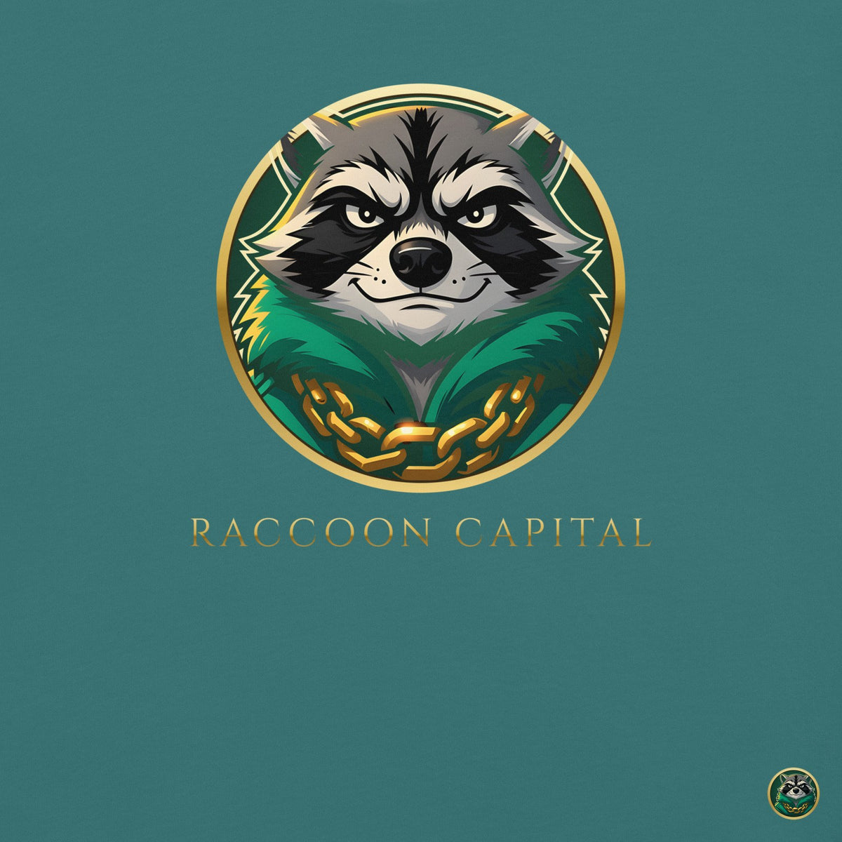The Face Tee – Emerald – print close-up