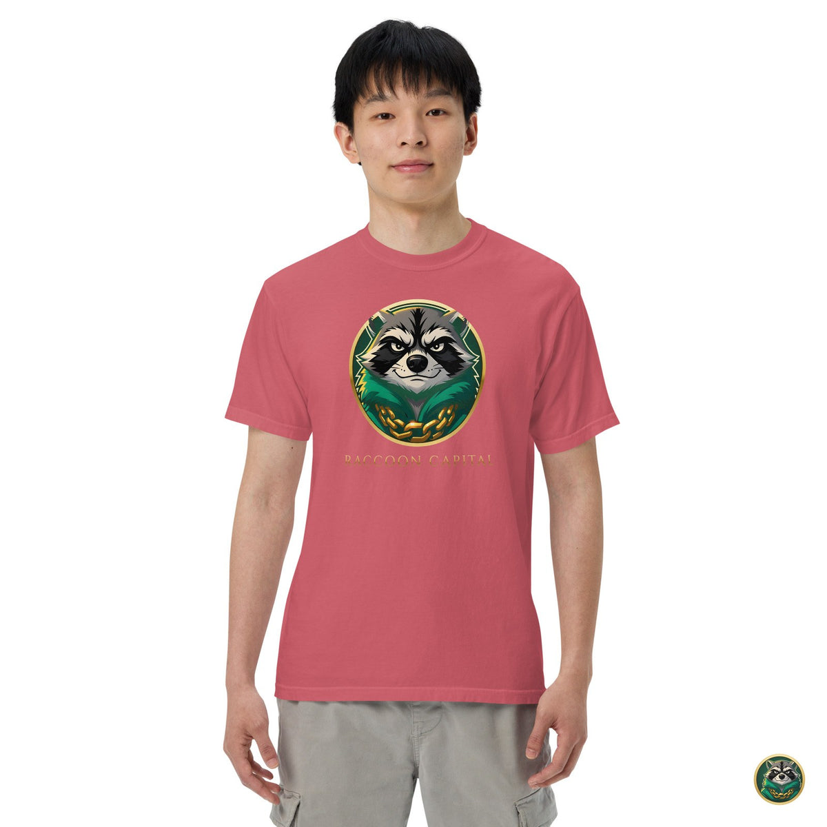 The Face Tee – Watermelon – on model