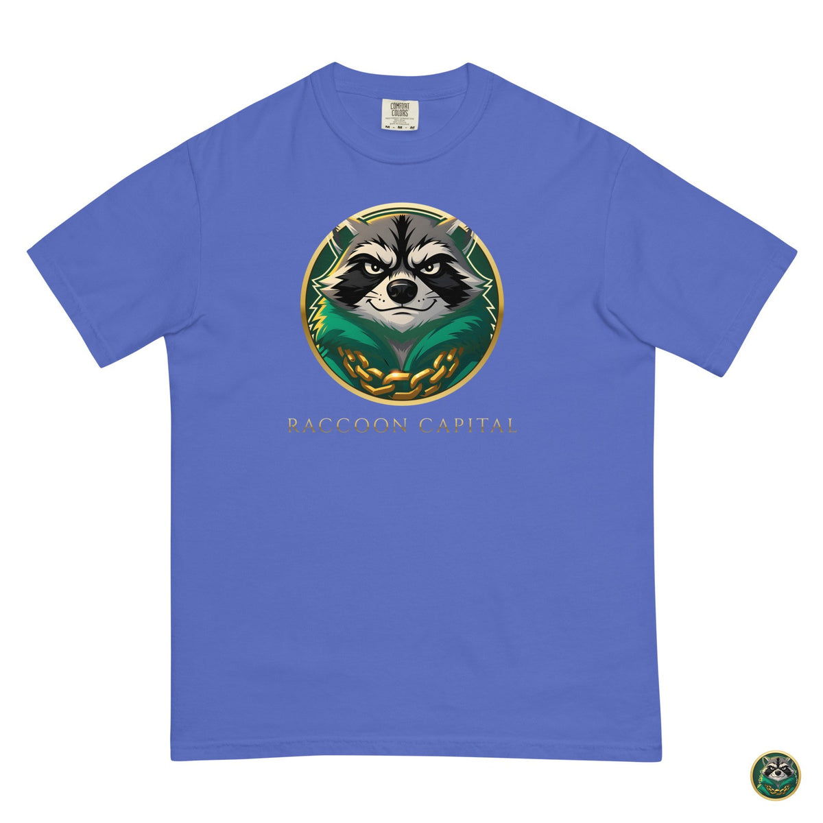 The Face Tee – Flo Blue – flat lay